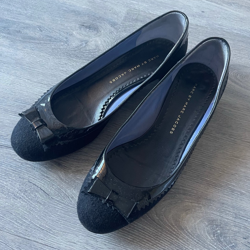 Marc by Marc Jacobs Felt Bow Ballet Flats